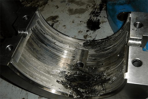 the main bearing shell or connecting rod bearing shell of air compressors can get burnt